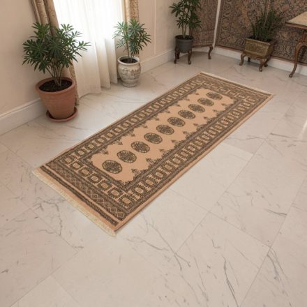 Tapis de couloir beige Bokhara 192x79 tapis pakistanais fait main