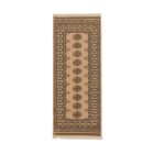 Tapis de couloir beige Bokhara 197x80 tapis pakistanais fait main