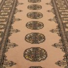 Tapis de couloir beige Bokhara 197x80 tapis pakistanais fait main