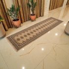 Tapis de couloir beige Bokhara 276x79 tapis pakistanais fait main