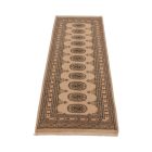 Tapis de couloir beige Bokhara 190x64 tapis pakistanais fait main