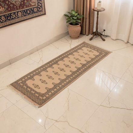 Tapis de couloir beige Jaldar 185x62 tapis pakistanais fait main