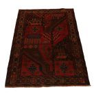 Tapis Baloutch Mushwani 94x144 tapis nomade noué à la main