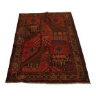 Tapis Baloutch Mushwani 94x144 tapis nomade noué à la main