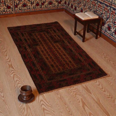 Tapis de prière Mushwani 87x131 tapis nomade noué à la main