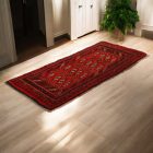 Tapis turkmène Balisht Nakhsha 57x109 petit tapis noué main