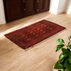   Tapis turkmène Balisht Nakhsha 51x97 tapis authentique noué main