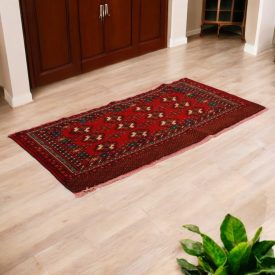   Tapis turkmène Balisht Nakhsha 52x110 tapis authentique noué main
