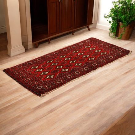 Tapis turkmène Balisht Nakhsha 44x94 tapis authentique noué main