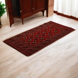   Tapis turkmène Balisht Nakhsha 57x110 tapis authentique noué main