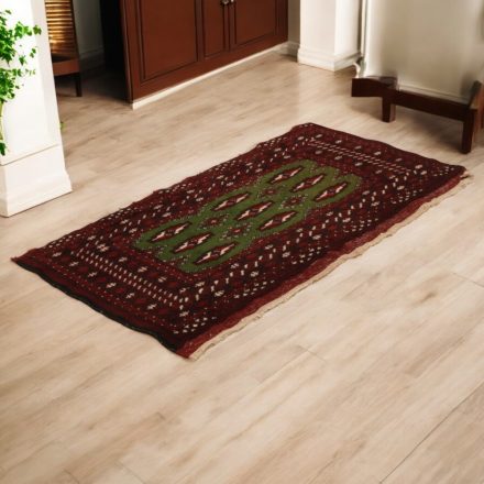 Tapis turkmène Balisht Nakhsha 50x100 petit tapis noué main