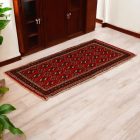 Tapis turkmène Balisht Nakhsha 48x95 petit tapis noué main