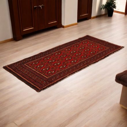 Tapis turkmène Balisht Nakhsha 53x115 petit tapis noué main