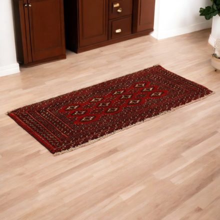 Tapis turkmène Balisht Nakhsha 46x104 tapis authentique noué main