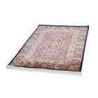 Tapis en soie Baharan bleu cobalt 100x150 Tapis en viscose de soie de haute qualité provenant d'Iran