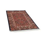 Tapis en soie Baharan bleu cobalt 100x150 Tapis en viscose de soie de haute qualité provenant d'Iran