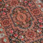 Tapis en soie Baharan bleu cobalt 100x150 Tapis en viscose de soie de haute qualité provenant d'Iran