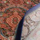 Tapis en soie Baharan bleu cobalt 100x150 Tapis en viscose de soie de haute qualité provenant d'Iran