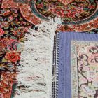 Tapis en soie Baharan bleu cobalt 100x150 Tapis en viscose de soie de haute qualité provenant d'Iran