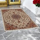 Tapis en soie Parnian beige 120x180 Tapis en viscose de soie de haute qualité provenant d'Iran