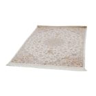 Tapis en soie Parnian beige 120x180 Tapis en viscose de soie de haute qualité provenant d'Iran