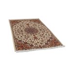 Tapis en soie Parnian beige 120x180 Tapis en viscose de soie de haute qualité provenant d'Iran