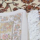 Tapis en soie Parnian beige 120x180 Tapis en viscose de soie de haute qualité provenant d'Iran