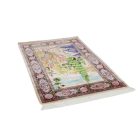 Tapis en soie motif Jardin beige 100x150 Tapis en viscose de soie d'Iran