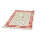 Tapis en soie motif Arbre de Vie beige 100x150 Tapis en viscose de soie d'Iran