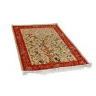 Tapis en soie motif Arbre de Vie beige 100x150 Tapis en viscose de soie d'Iran