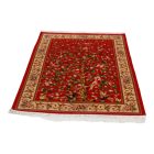 Tapis en soie motif Arbre de Vie rouge cramoisi 100x150 Tapis en viscose de soie de haute qualité provenant d'Iran