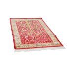 Tapis en soie motif Arbre de Vie bordeaux 80x120 Tapis en viscose de soie de haute qualité provenant d'Iran