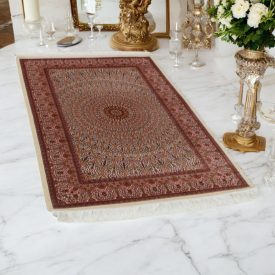   Tapis en soie Soltaniye cream 100x150 Tapis en viscose de soie d'Iran