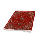 Tapis en soie Chasse bordeaux 60x90 Tapis en viscose de soie de haute qualité provenant d'Iran