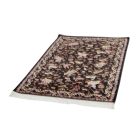 Tapis en soie Chasse bleu 100x150 Tapis en viscose de soie d'Iran