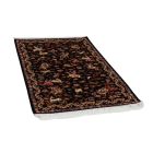 Tapis en soie Chasse bleu 100x150 Tapis en viscose de soie d'Iran