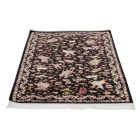 Tapis en soie Chasse bleu 100x150 Tapis en viscose de soie d'Iran