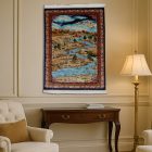 Tapis en soie Nazhivan beige 100x150 Tapis persan en viscose de soie