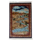 Tapis en soie Nazhivan beige 100x150 Tapis persan en viscose de soie