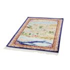 Tapis en soie Nazhivan beige 100x150 Tapis persan en viscose de soie