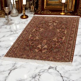   Tapis en soie Nirvana cannelle 100x150 Tapis en viscose de soie d'Iran