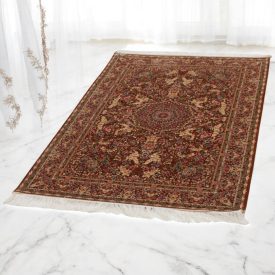   Tapis en soie Nirvana cannelle 60x90 Tapis en viscose de soie de haute qualité provenant d'Iran