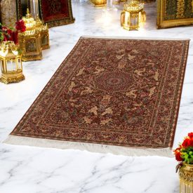   Tapis en soie Nirvana cannelle 80x120 Tapis persan en viscose de soie