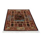Tapis en soie Golrokh bleu 100x150 Tapis en viscose de soie d'Iran