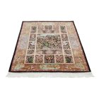 Tapis en soie Golrokh bleu 100x150 Tapis en viscose de soie d'Iran