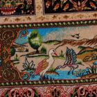 Tapis en soie Golrokh bleu 100x150 Tapis en viscose de soie d'Iran