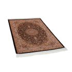 Tapis en soie Helya bleu 100x150 Tapis persan en viscose de soie