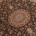 Tapis en soie Helya bleu 100x150 Tapis persan en viscose de soie