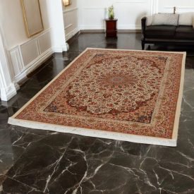   Tapis en soie Helya cream 150x225 Tapis persan en viscose de soie