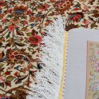 Tapis en soie Helya cream 150x225 Tapis persan en viscose de soie